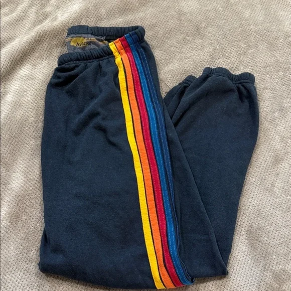 Aviator Nation Joggers with Colorful Stripes - Picture 4 of 5